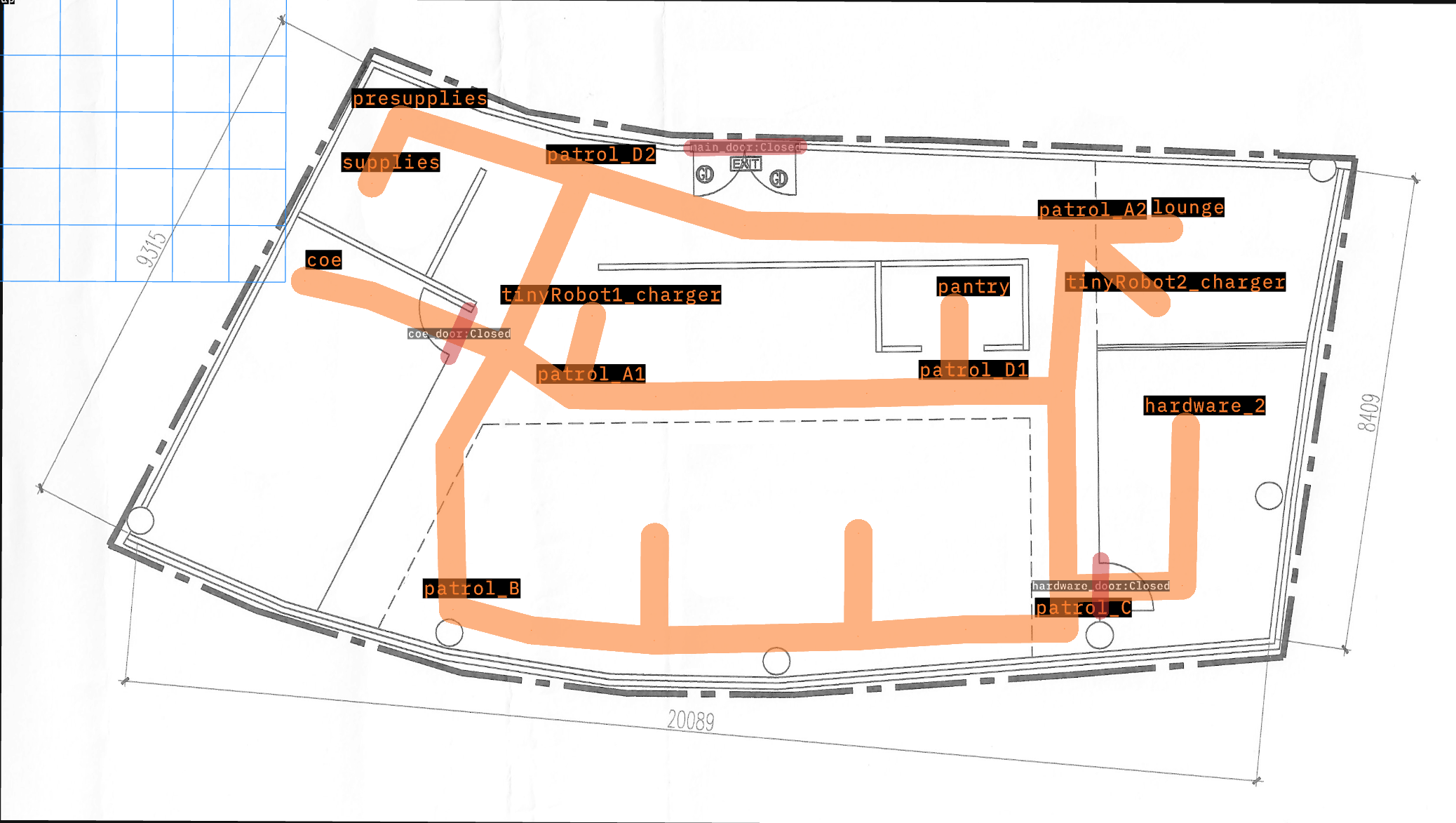 Map of the office world.